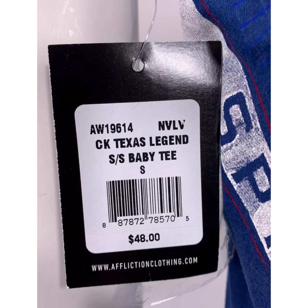 AFFLICTION Women's T-Shirt S/S CK TEXAS LEGEND Tee - Picture 8 of 9